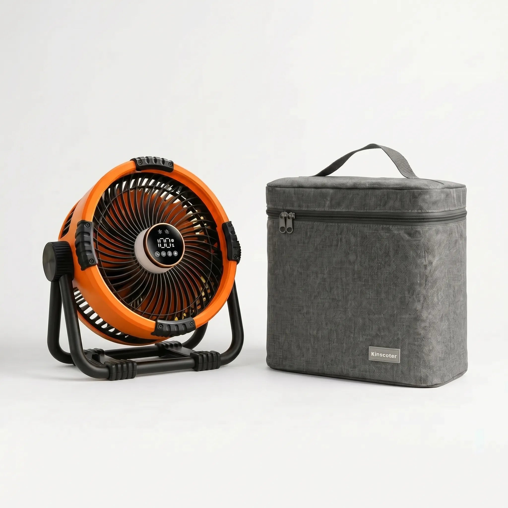 Camping Fan with LED Light and Carry Case