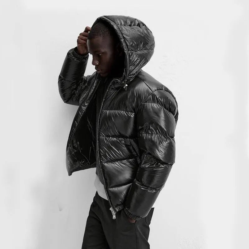 Men's Quilted Puffer Jacket | Hooded Winter Coat