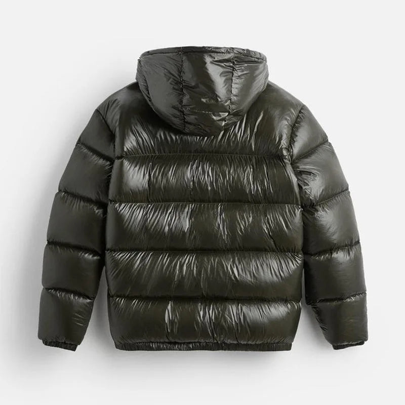 Men's Quilted Puffer Jacket | Hooded Winter Coat