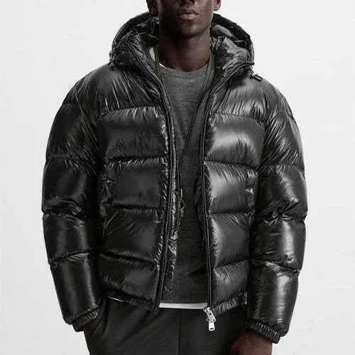 Men's Quilted Puffer Jacket | Hooded Winter Coat
