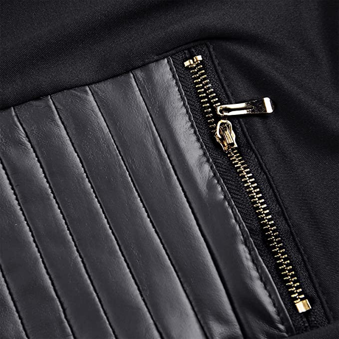 Pantalon en cuir taille haute pour femme | Pantalon noir ajusté