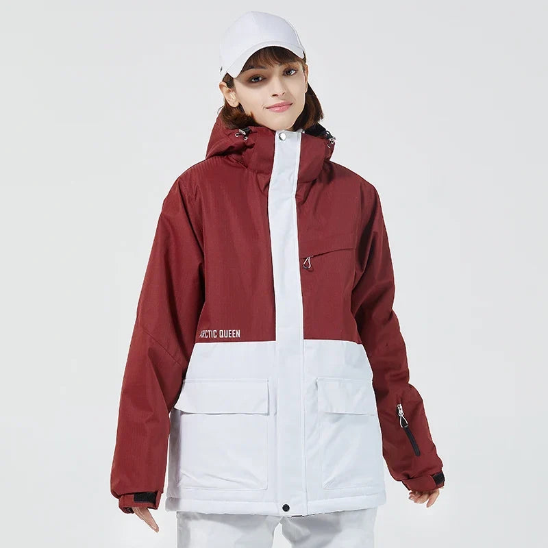 Women's Hooded Ski Jacket and Salopettes Set