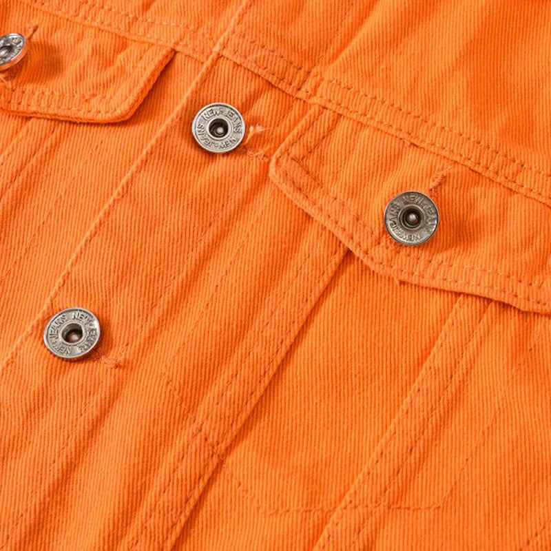 Lightweight Cotton Denim Jacket with Button Front