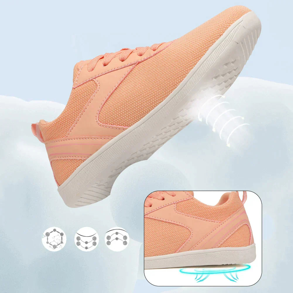 Chaussures de course respirantes en mesh à lacets sur le devant