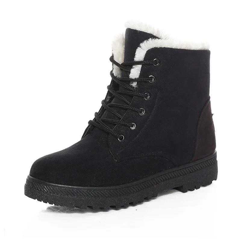 Bottes d’hiver pour femme doublées de polaire | Bottines à lacets