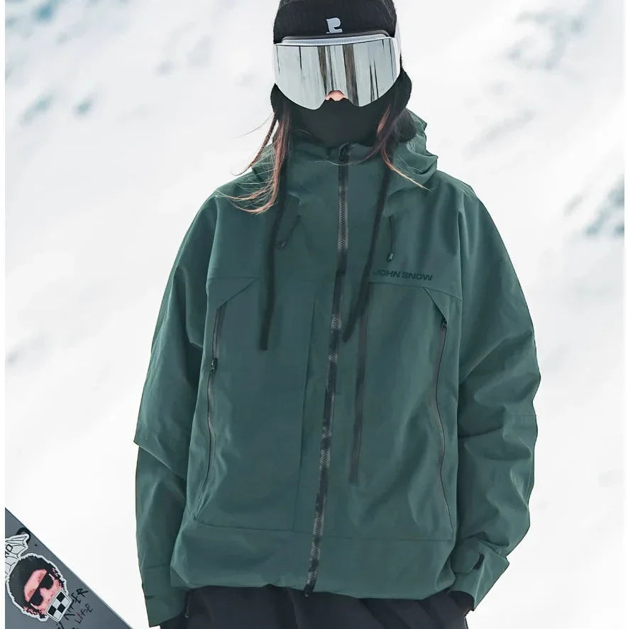 Women's Waterproof Padded Ski Jacket with Hood