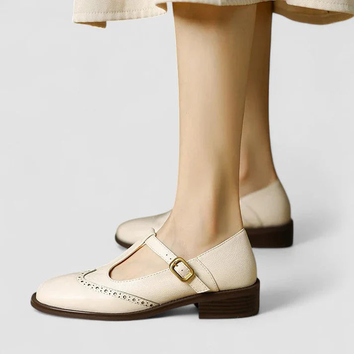 Women's Leather Look Mary Jane Shoes