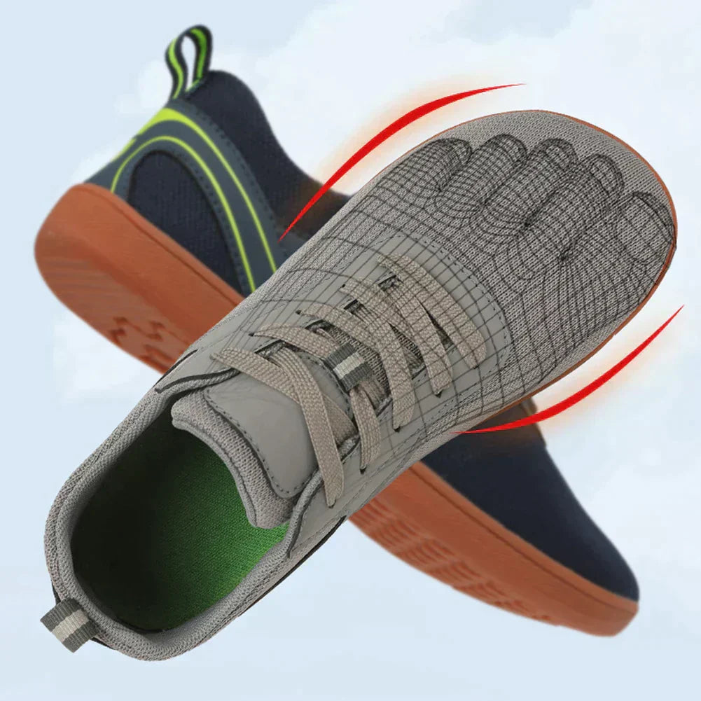 Chaussures de course respirantes en mesh à lacets sur le devant