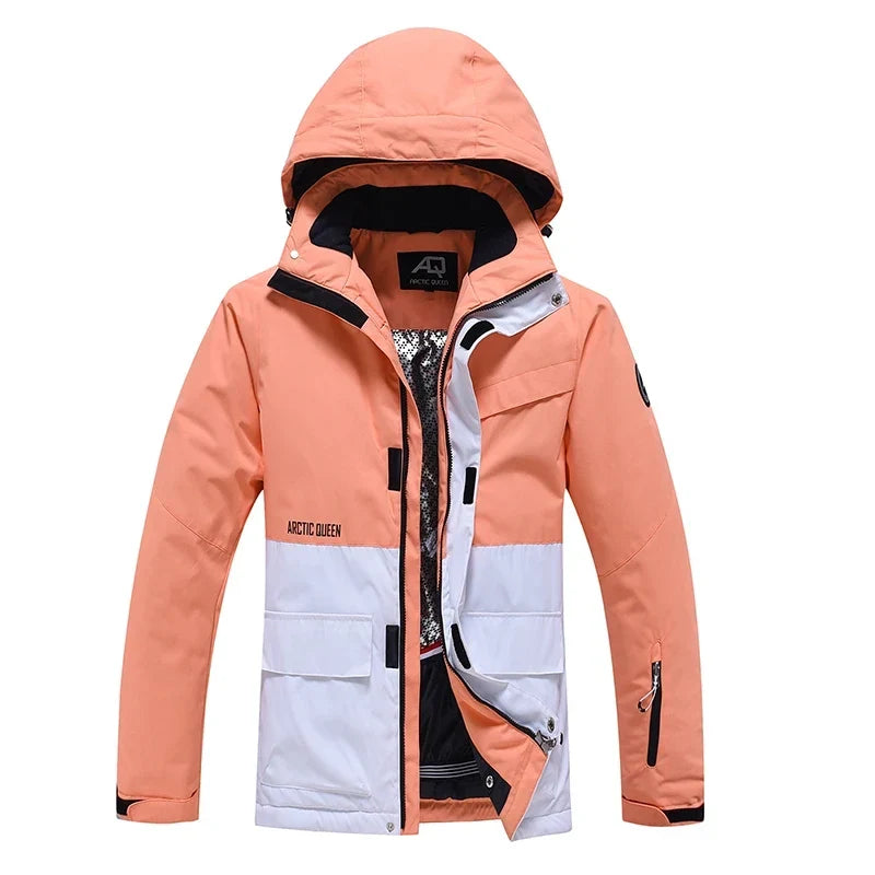 Women's Hooded Ski Jacket and Salopettes Set