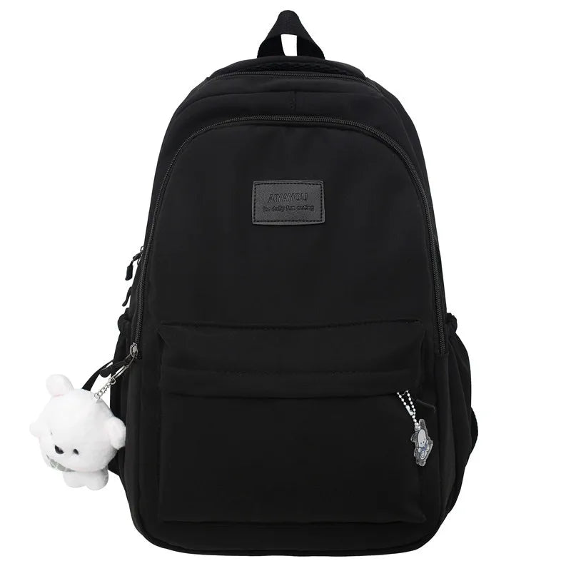 Backpack in Nylon with Front Zip Pocket for Everyday Use