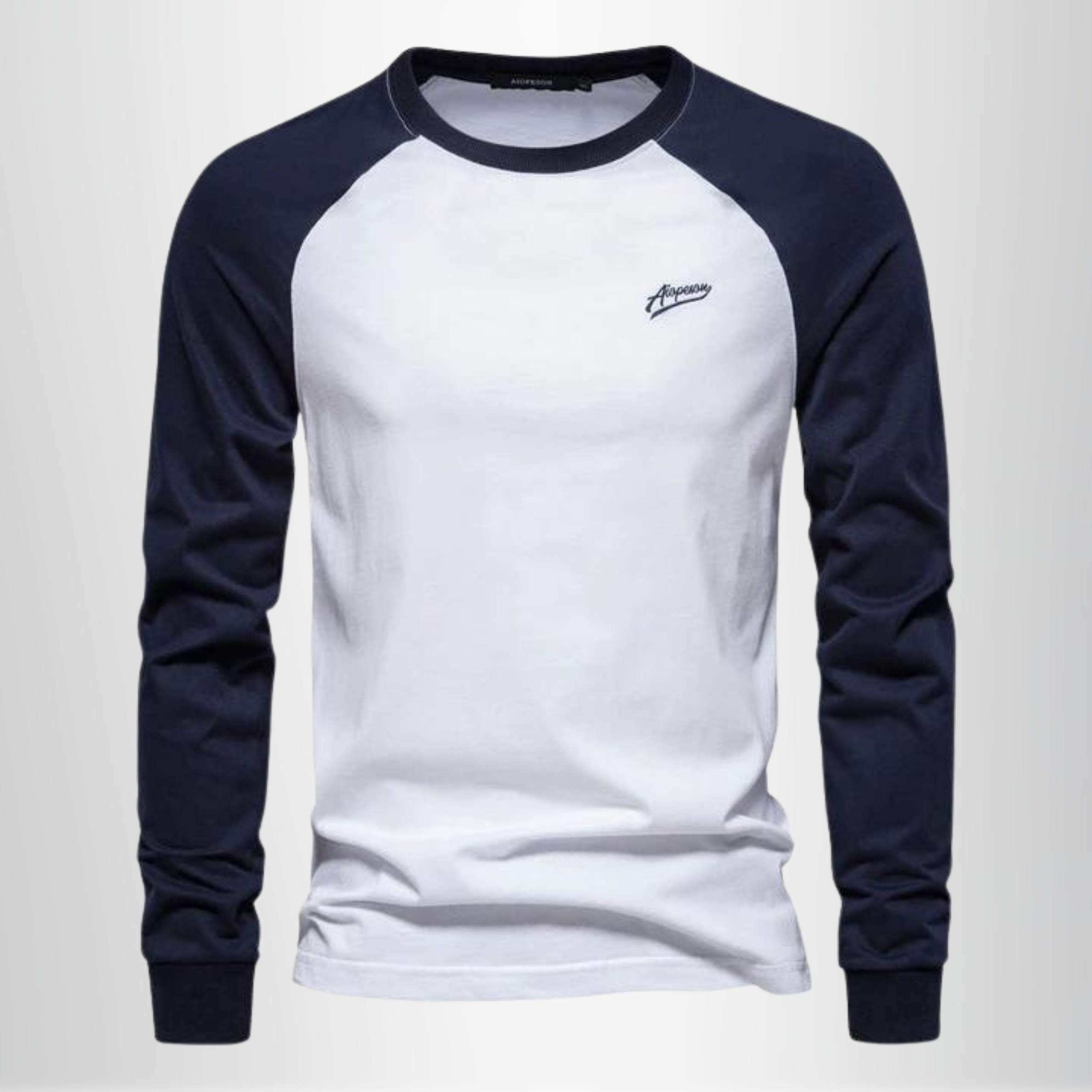 Męski T-shirt z rękawami raglanowymi i długim rękawem
