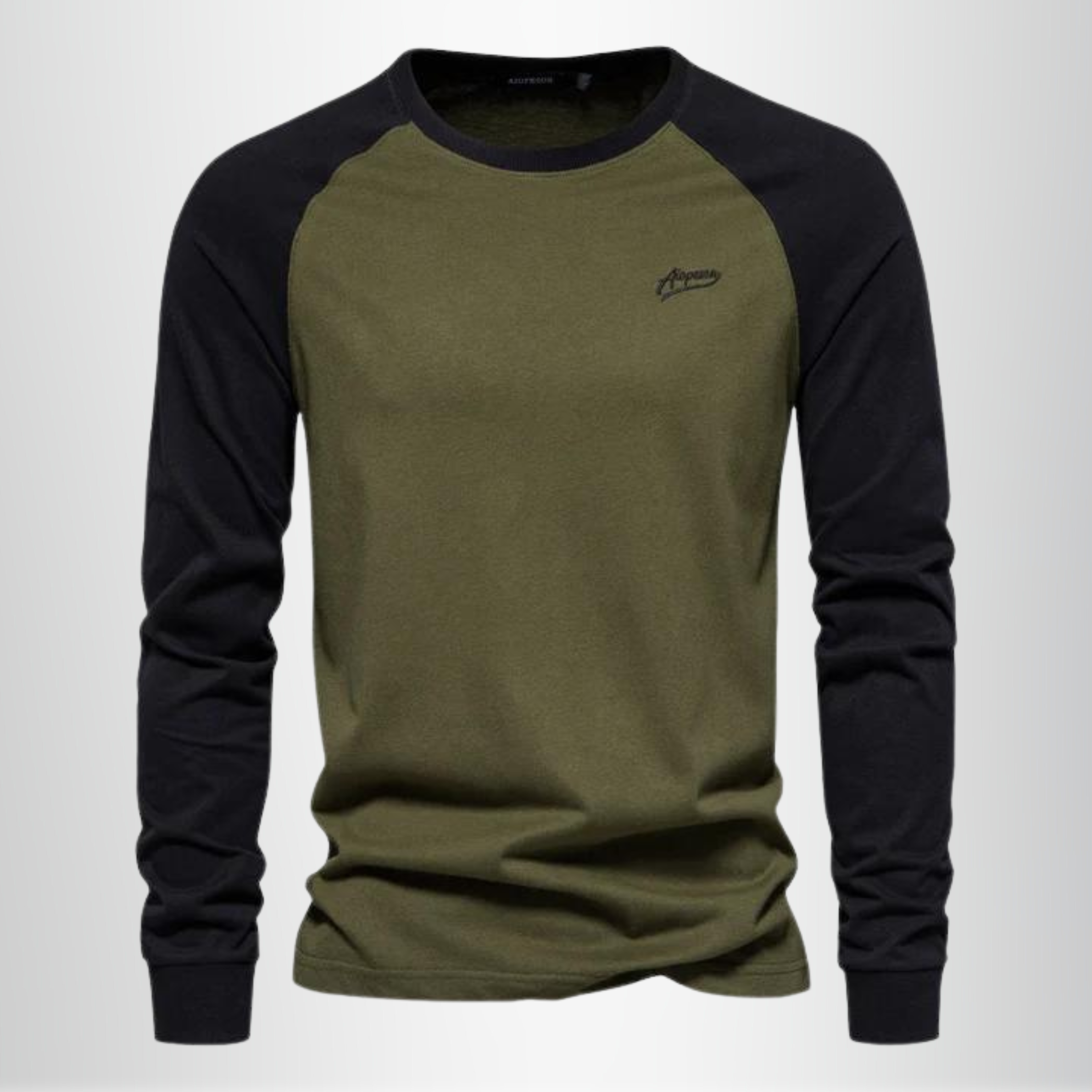 Męski T-shirt z rękawami raglanowymi i długim rękawem