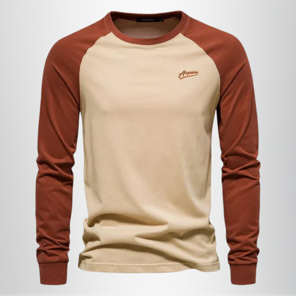 Męski T-shirt z rękawami raglanowymi i długim rękawem