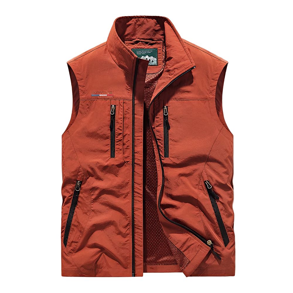 Utility Gilet Vest with Multiple Zip Pockets