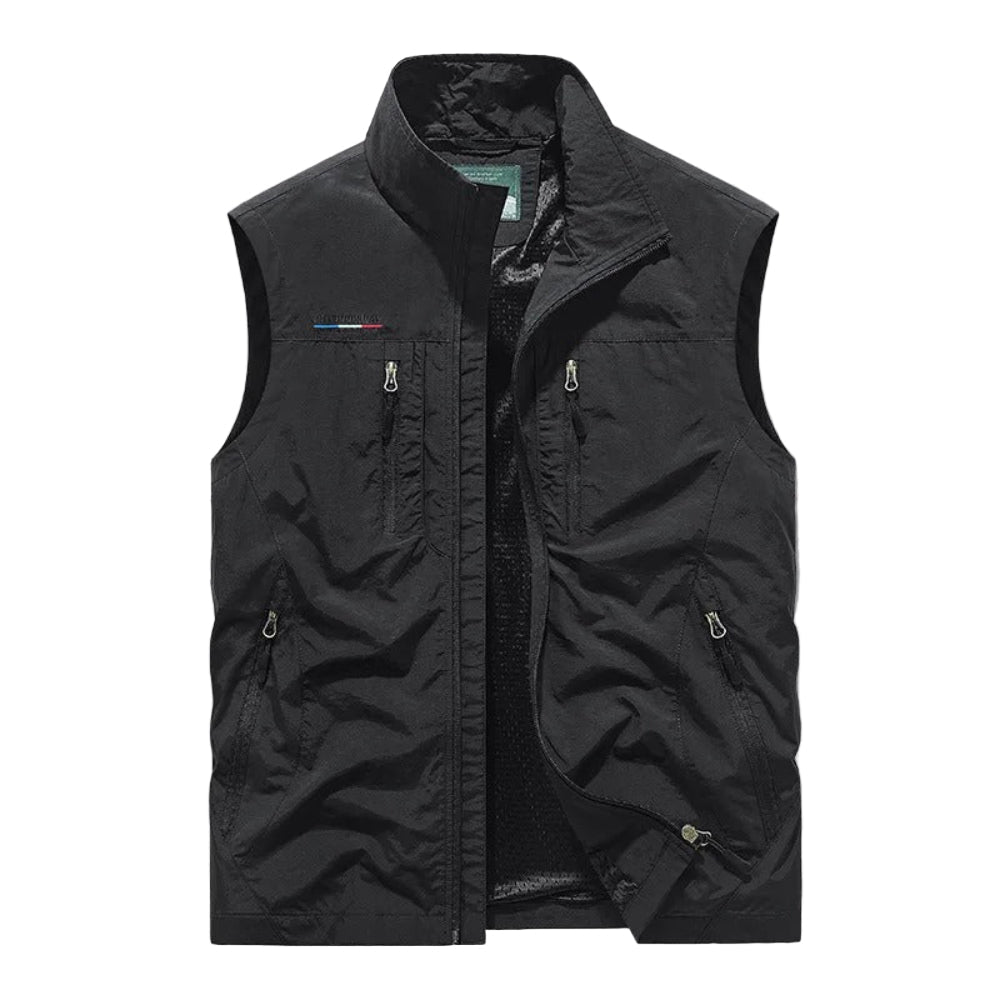 Utility Gilet Vest with Multiple Zip Pockets