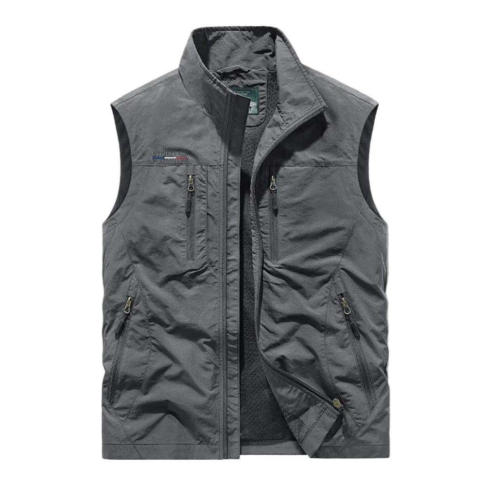 Utility Gilet Vest with Multiple Zip Pockets
