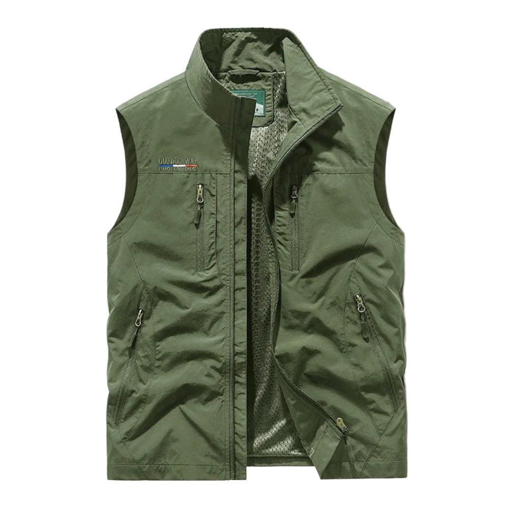 Utility Gilet Vest with Multiple Zip Pockets