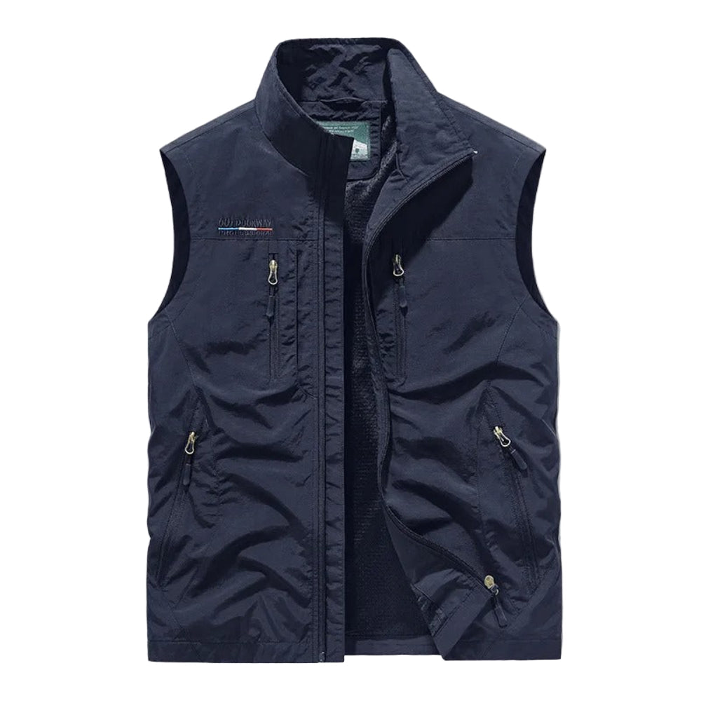 Utility Gilet Vest with Multiple Zip Pockets