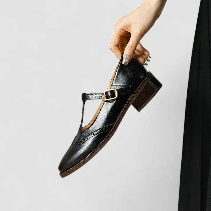 Women's Leather Look Mary Jane Shoes