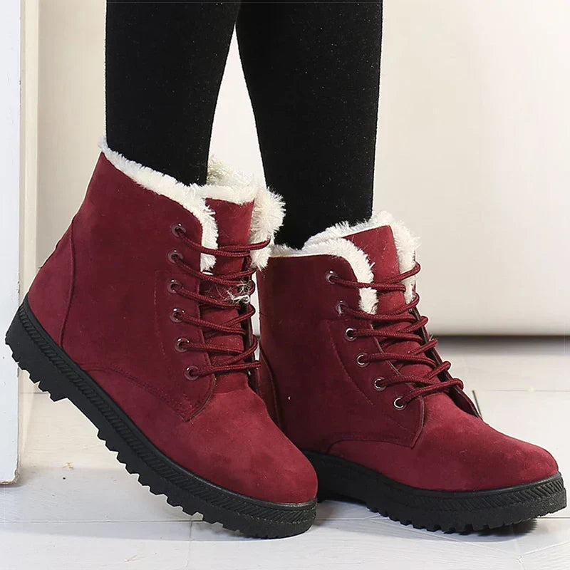 Bottes d’hiver pour femme doublées de polaire | Bottines à lacets