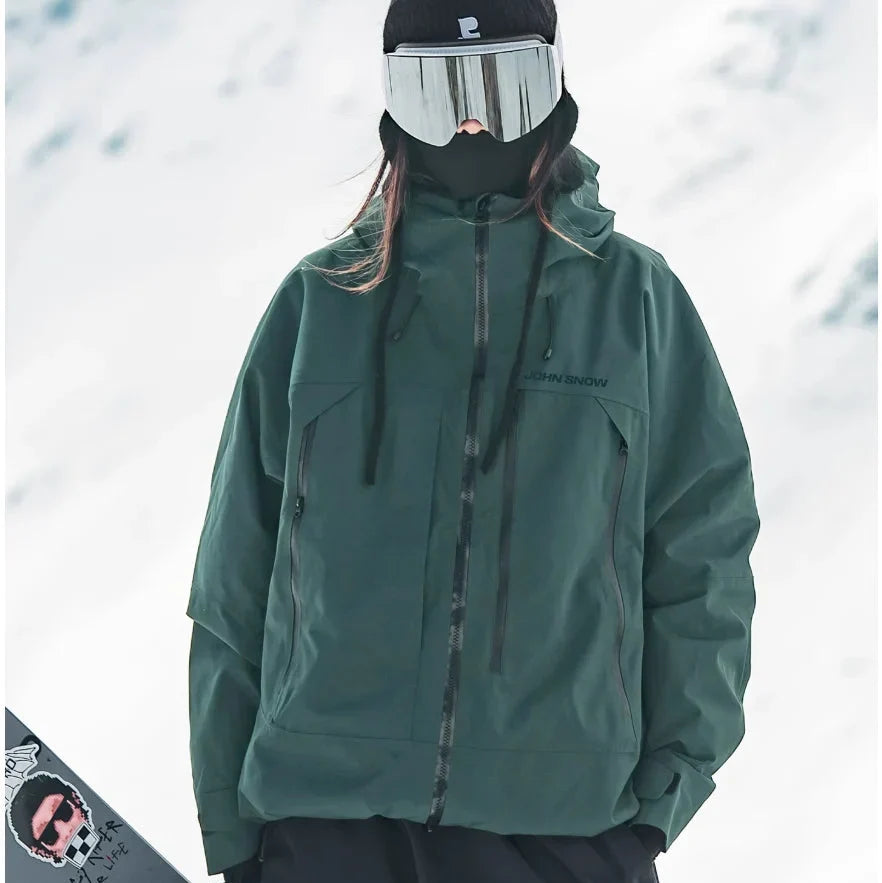 Women's Waterproof Padded Ski Jacket with Hood