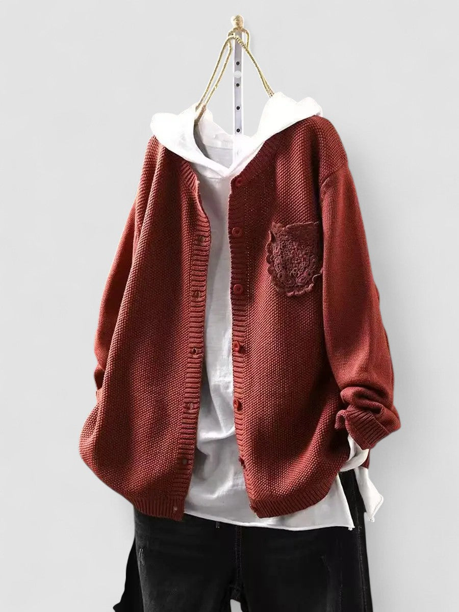 Men's Crochet Cardigan | Lightweight Open Front Knit
