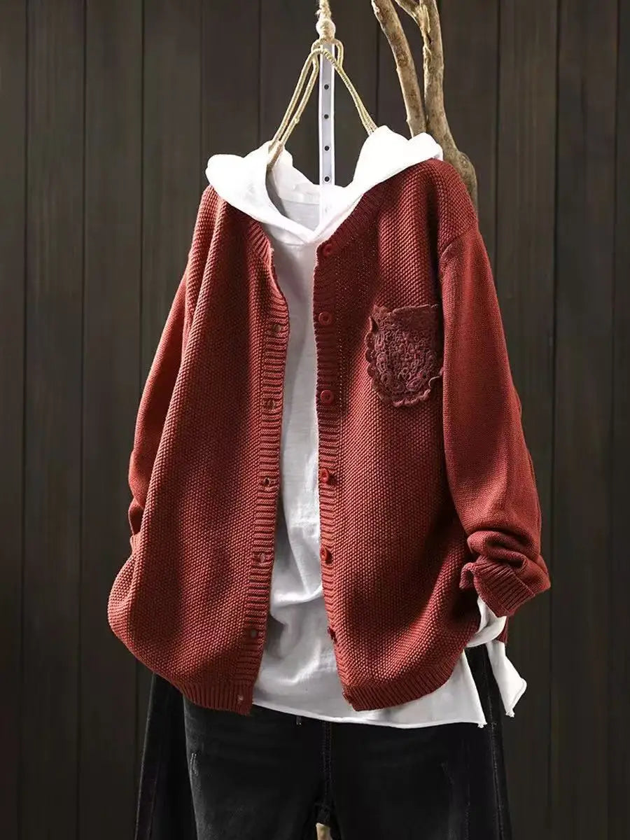Men's Crochet Cardigan | Lightweight Open Front Knit