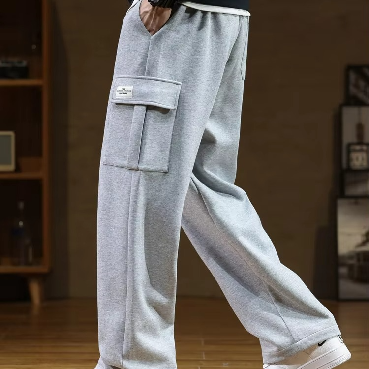 Men's Cotton Cargo Trousers | Loose Fit Multi-Pocket
