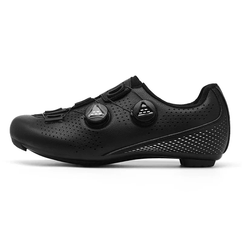 Cycling Shoes with Dial Closure and Perforated Upper