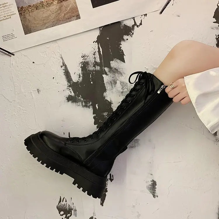 Damskie buty zimowe z podszewką ze sztucznego futra | ciepłe botki
