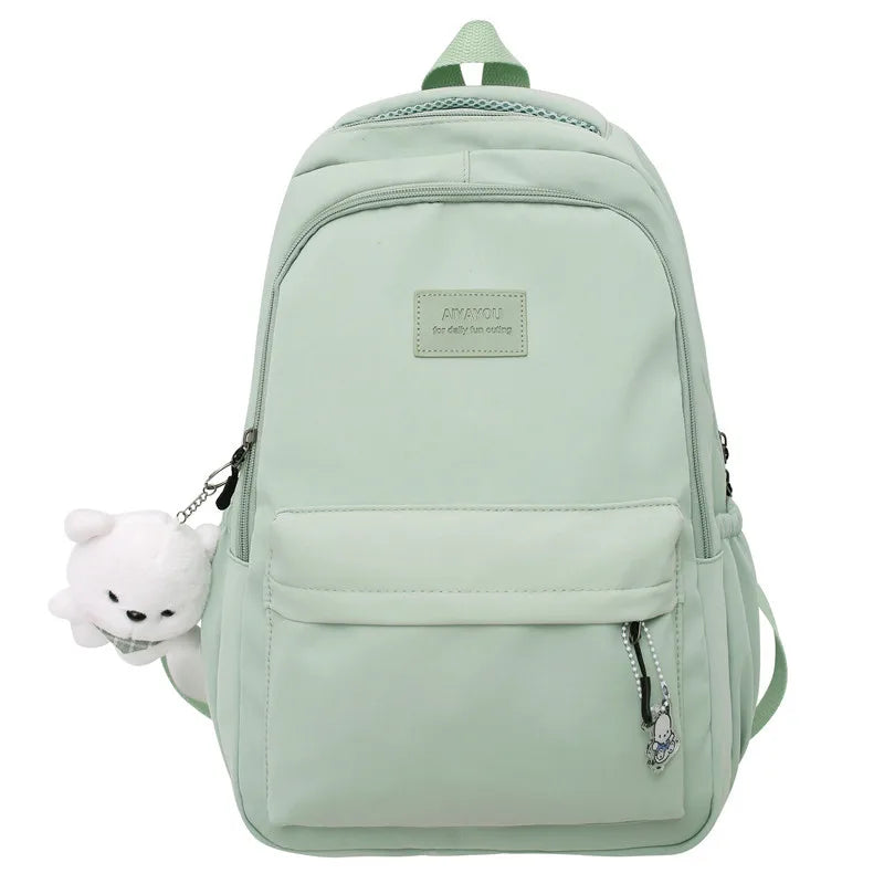 Backpack in Nylon with Front Zip Pocket for Everyday Use