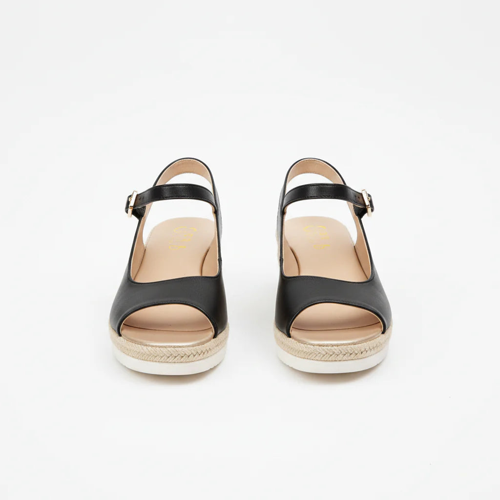 Women's Peep Toe Wedge Espadrille Sandals
