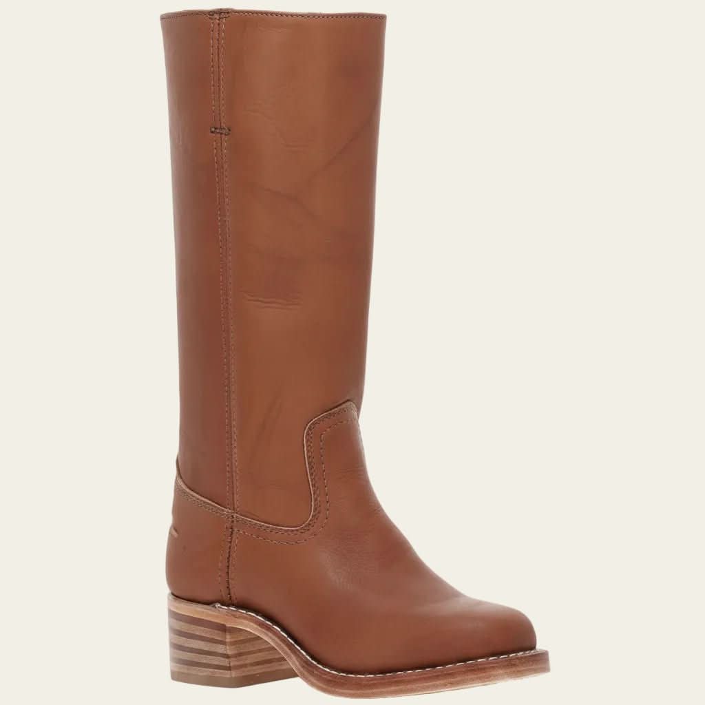 Women’s Knee-High Riding Boots with Low Block Heel