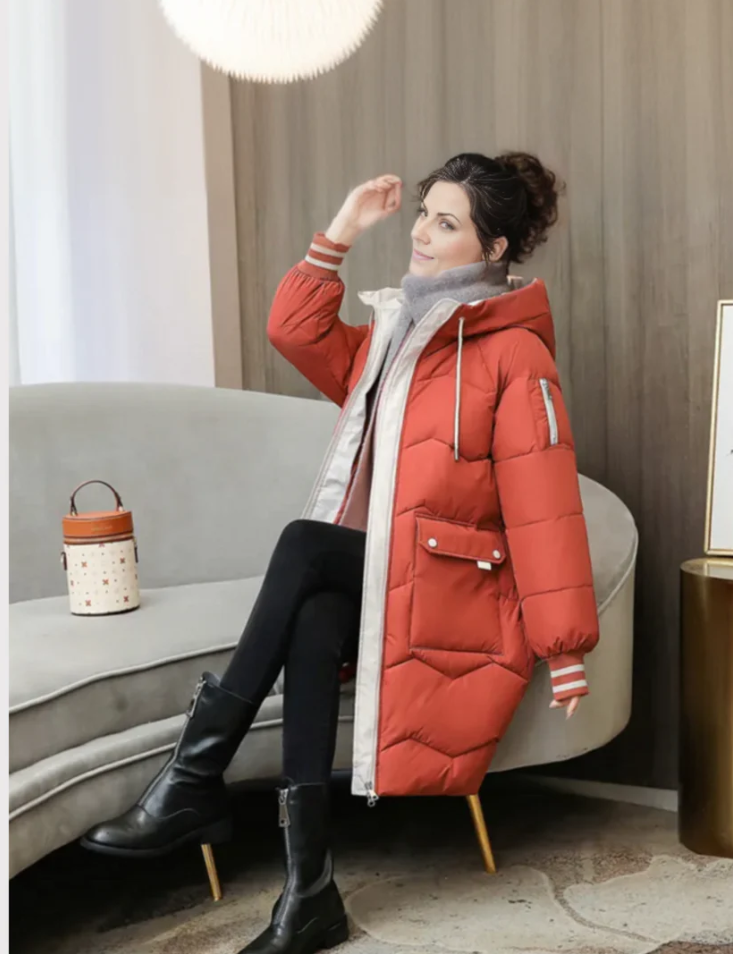 Women’s Longline Hooded Puffer Coat