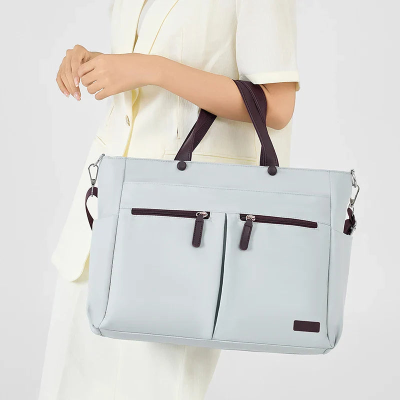 Tote Bag in Faux Leather with Structured Silhouette