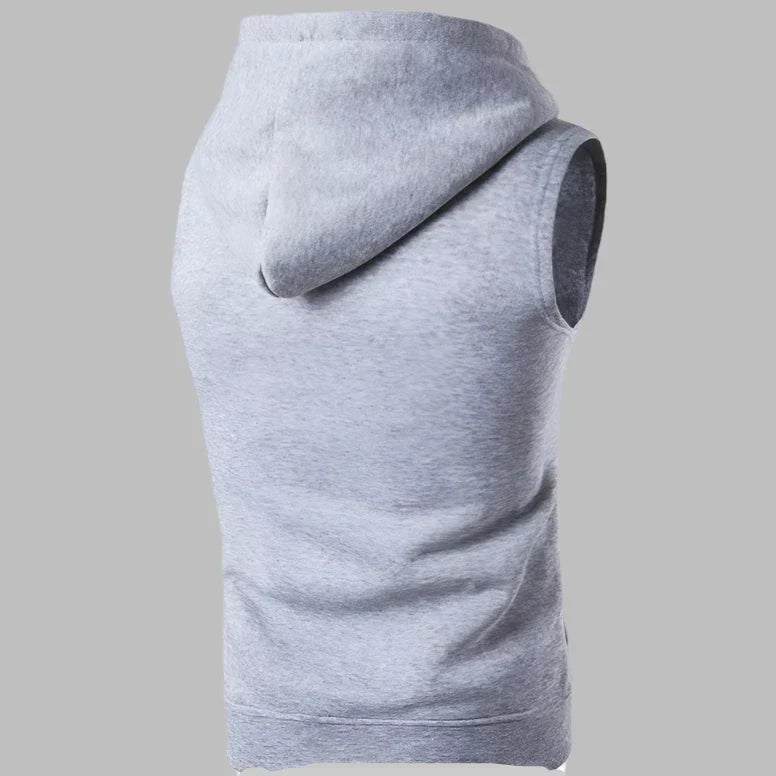 Men's Zip Up Sleeveless Hoodie Vest