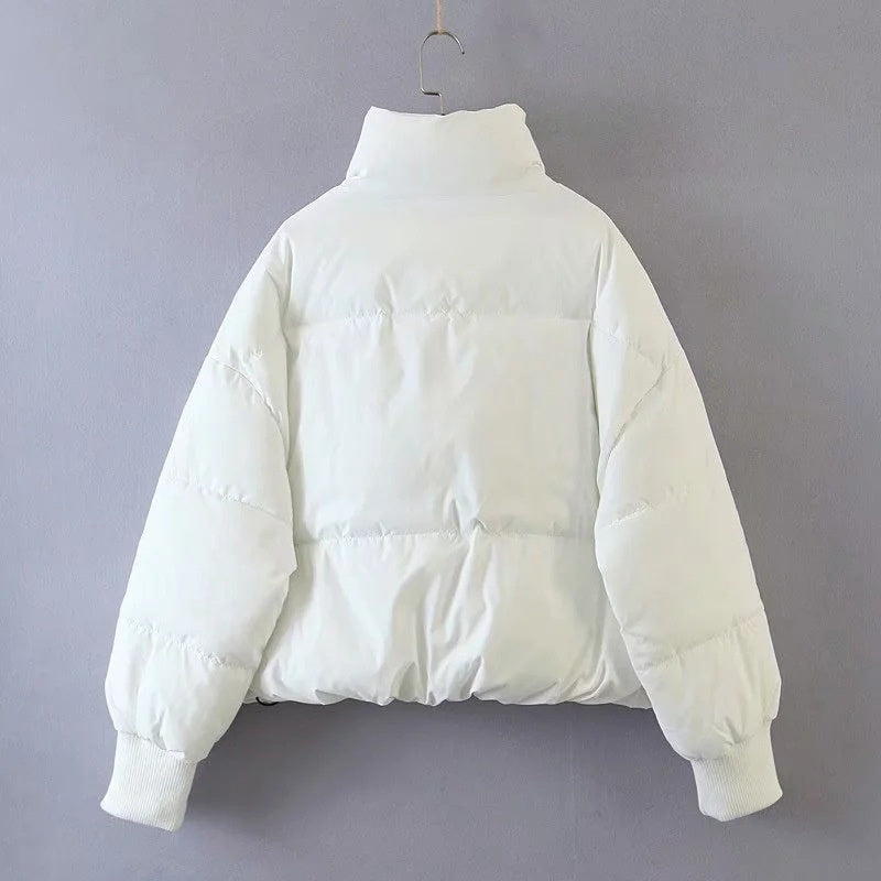 Women’s Padded Puffer Jacket with High Neck