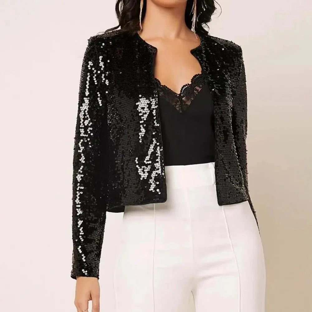 Women's Sequin Cropped Jacket