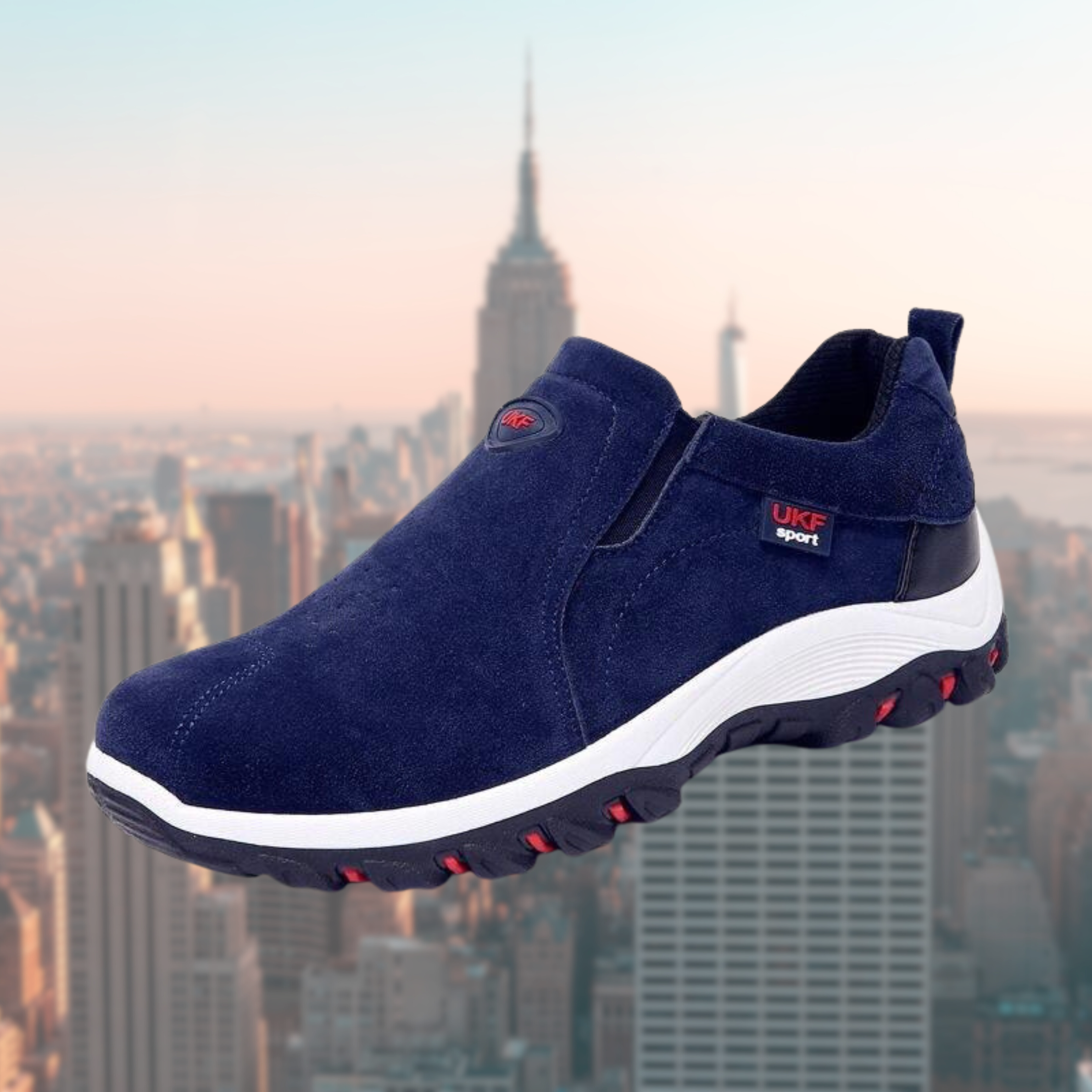 Men's Slip-On Walking Trainers with Cushioned Sole