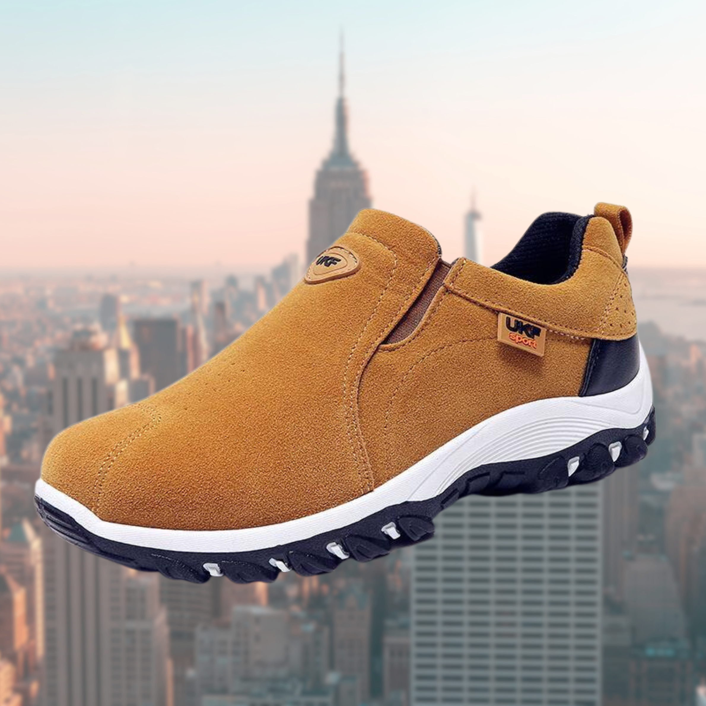 Men's Slip-On Walking Trainers with Cushioned Sole