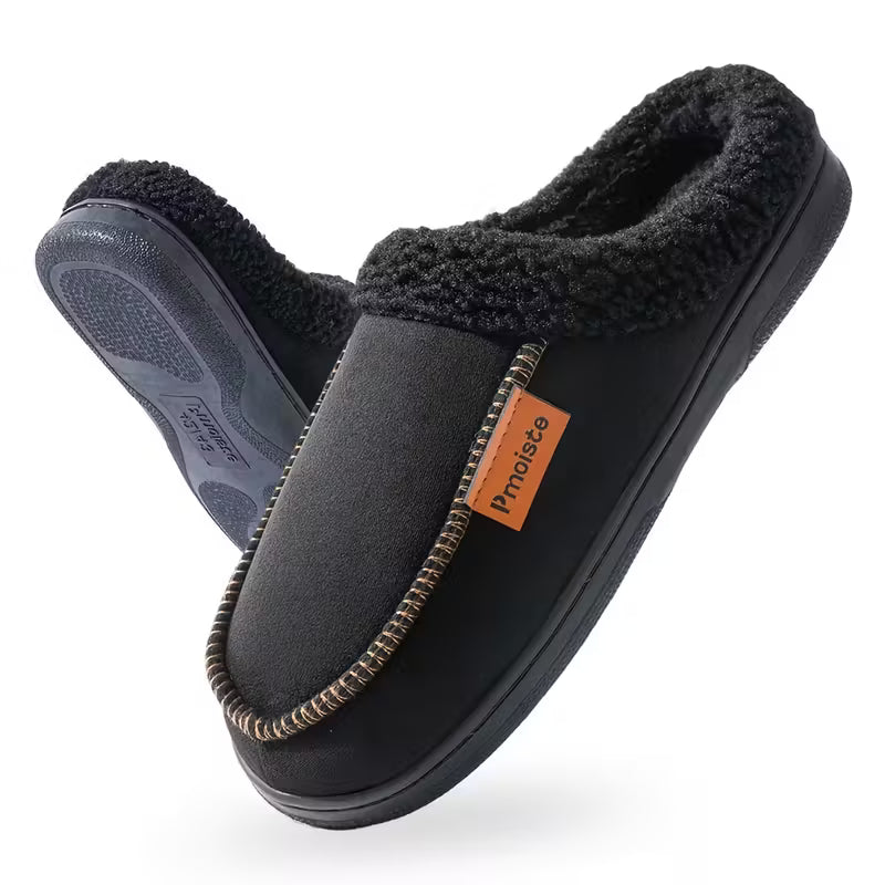 Chaussons à enfiler pour homme | Doublés en polaire avec semelle antidérapante