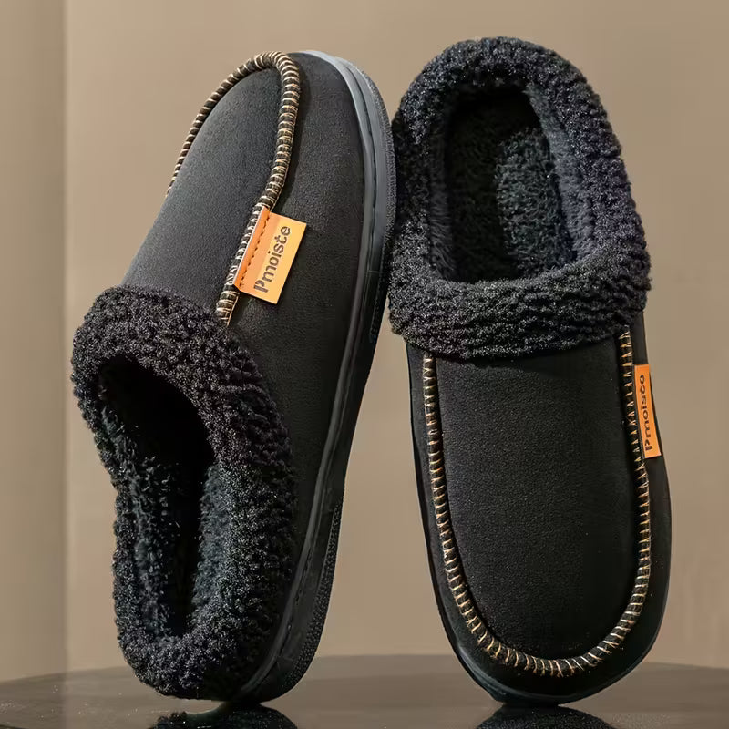 Chaussons à enfiler pour homme | Doublés en polaire avec semelle antidérapante