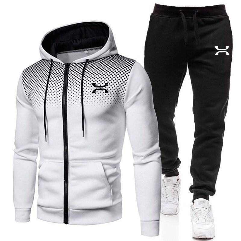 Men's Zip-Up Hooded Tracksuit & Jogger Set