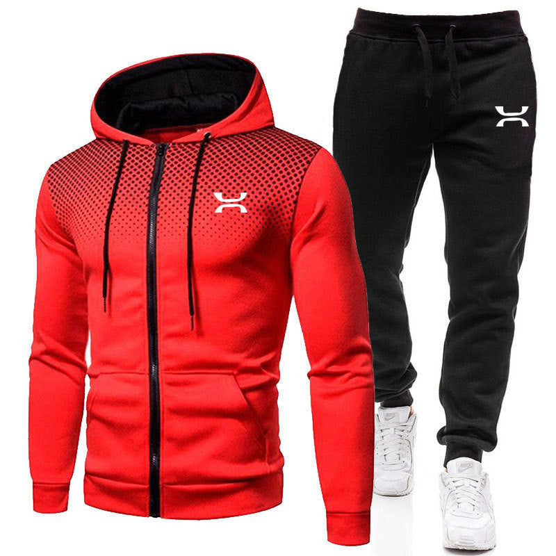 Men's Zip-Up Hooded Tracksuit & Jogger Set