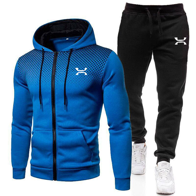 Men's Zip-Up Hooded Tracksuit & Jogger Set