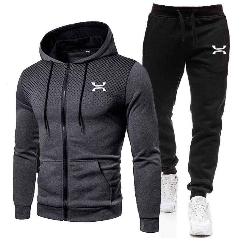 Men's Zip-Up Hooded Tracksuit & Jogger Set
