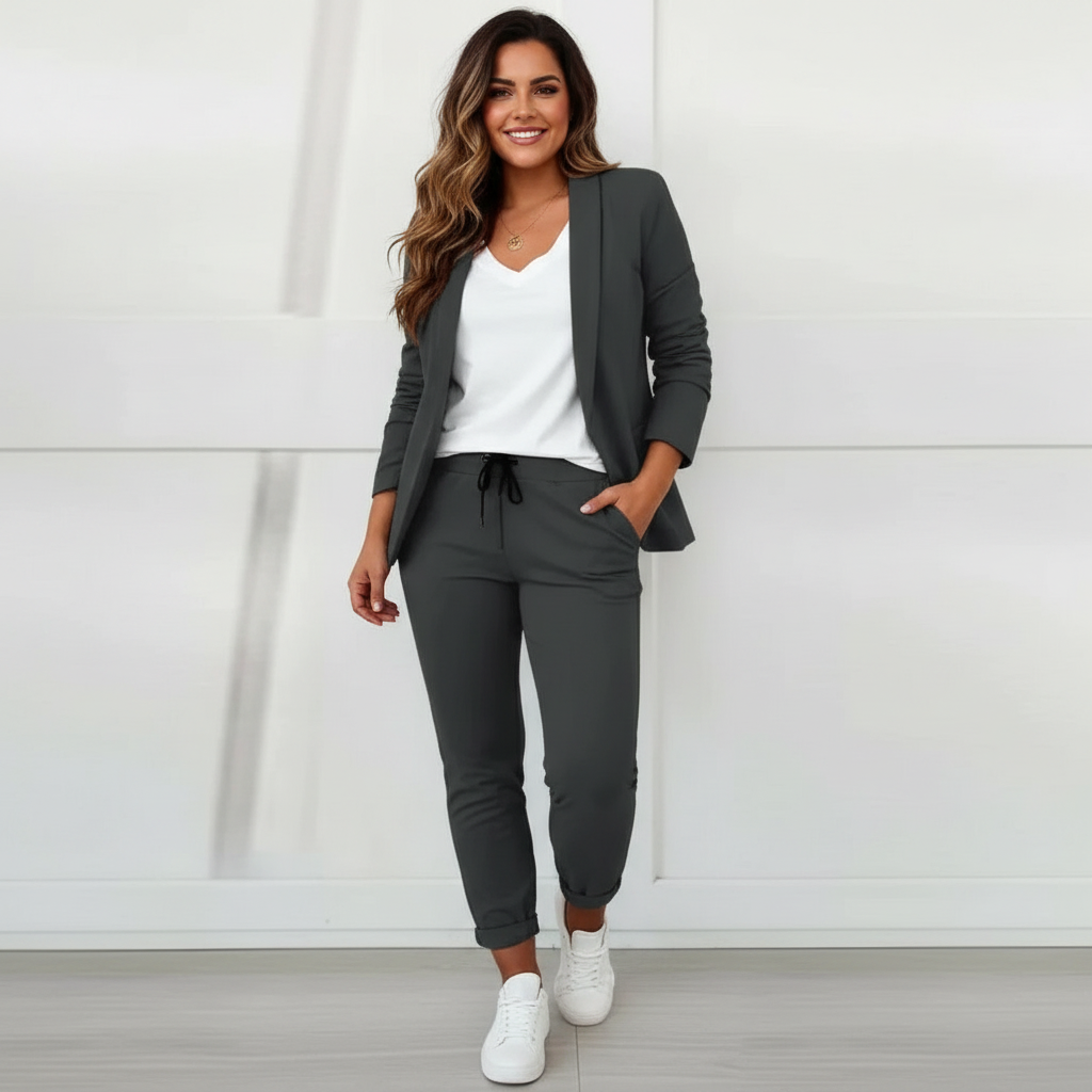 Women's Two-Piece Suit Set | Relaxed Fit Blazer & Trouser