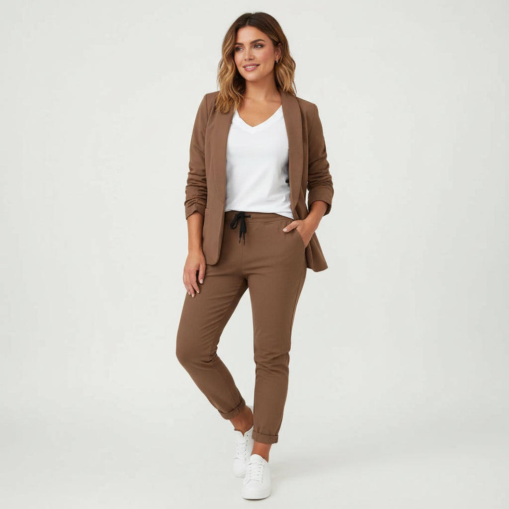 Women's Two-Piece Suit Set | Relaxed Fit Blazer & Trouser