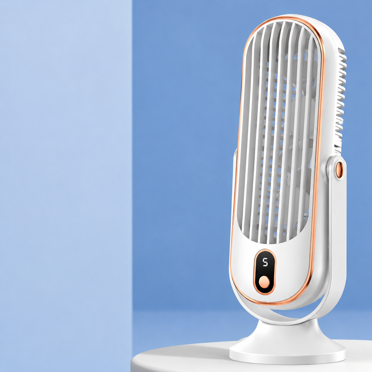 Angled Desk Fan with Digital Display