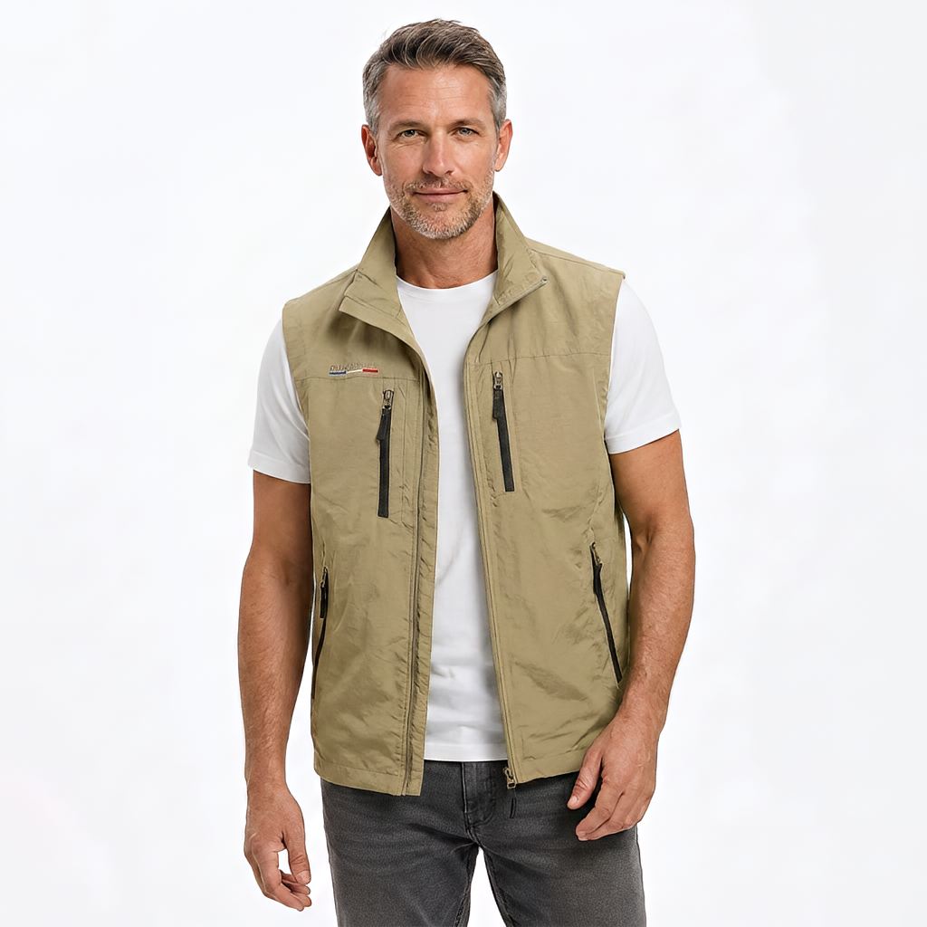 Utility Gilet Vest with Multiple Zip Pockets